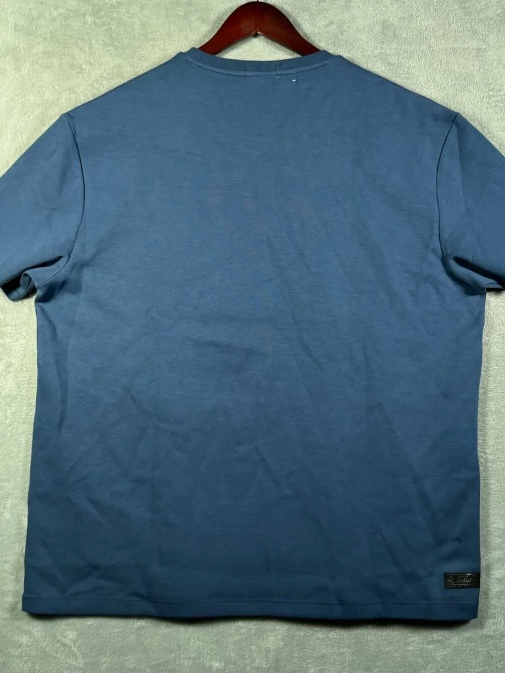 Polo Ralph Lauren T-Shirt Mens XL Blue Expedition Double Knit Spell Out $110
